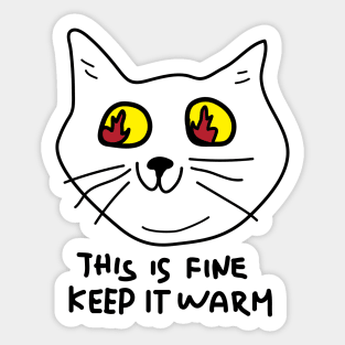 This is fine Sticker